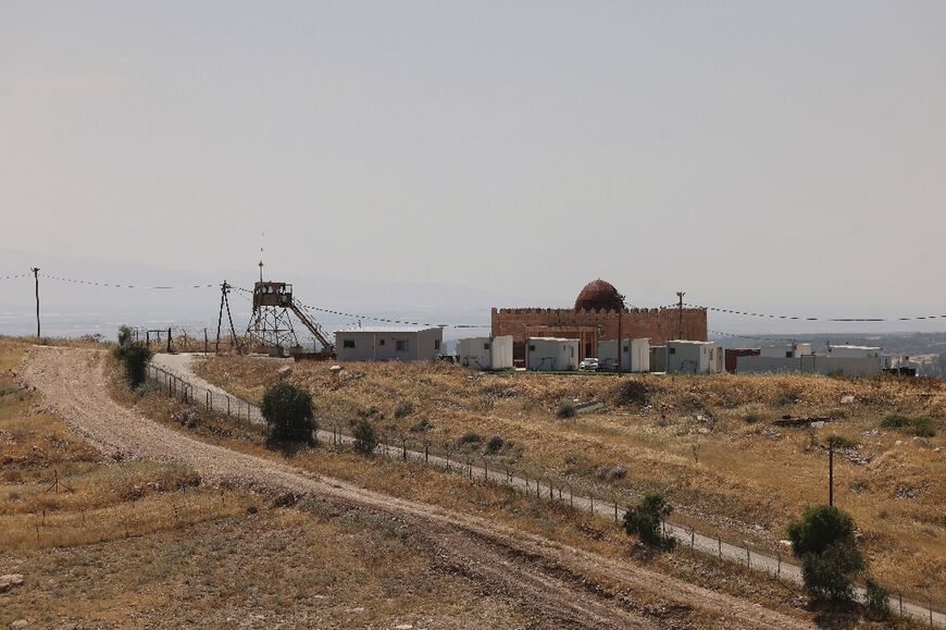 The road leading to an Israeli military base near the Palestinian village of Jiftlik in the occupied West Bank