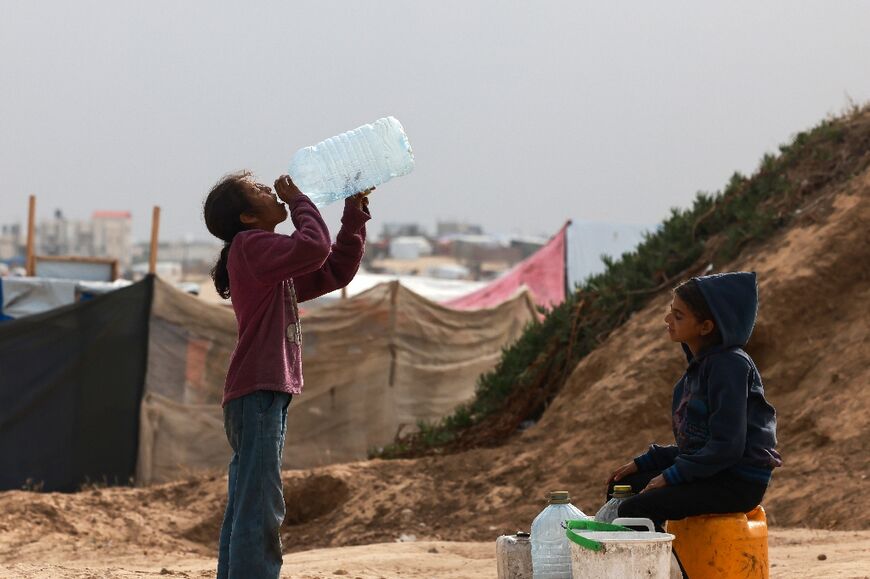 Gazans living in Rafah's camps have also had to contend with unbearable temperatures as a heatwave takes hold