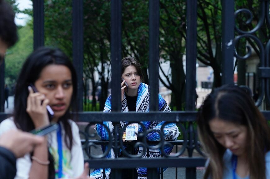 Students are seen at Columbia University in New York on April 30, 2024
