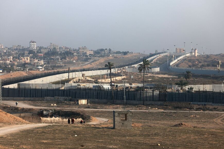 The Gaza-Egypt border seen on March 30, 2024 amid the ongoing conflict in the Palestinian territory between Israel and the militant group Hamas