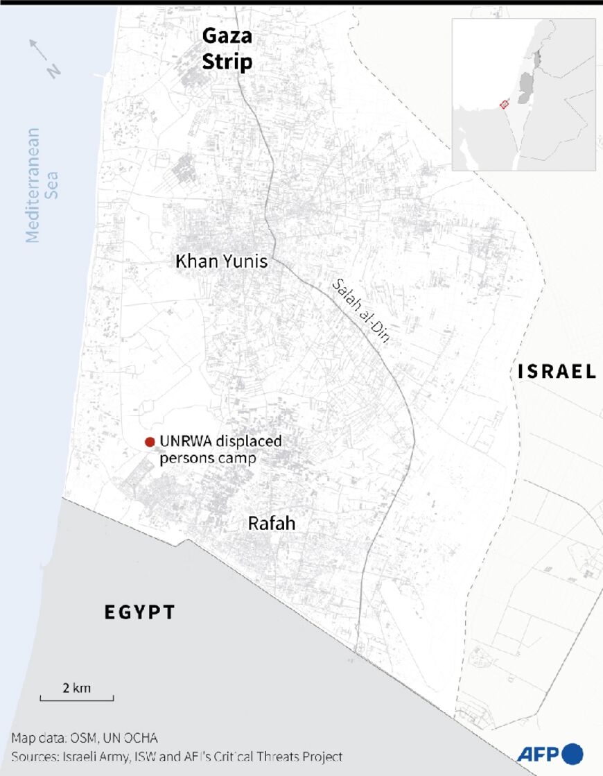 UNRWA camp for displaced persons in Rafah