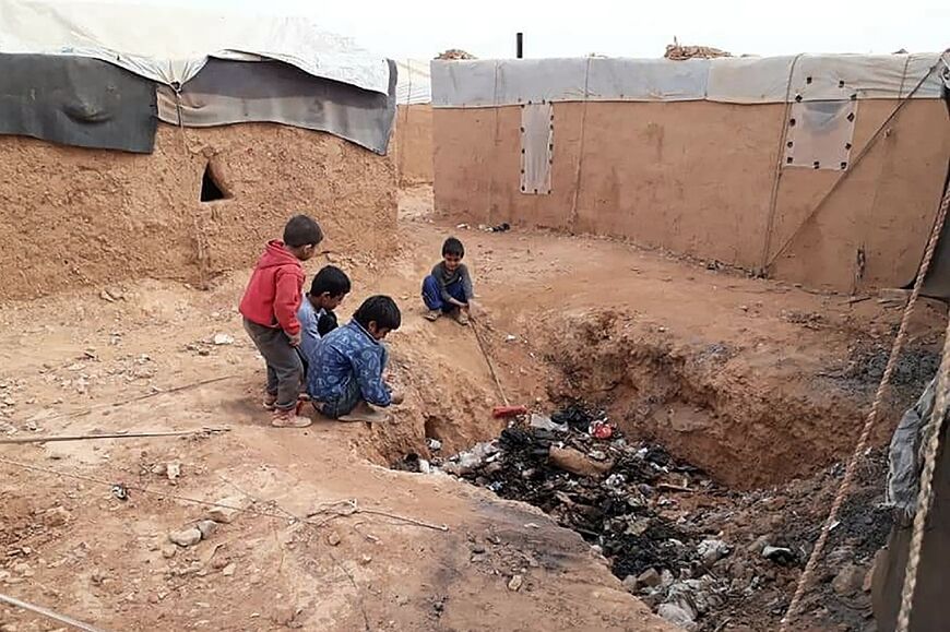 A handout picture provided by SETF of the camp where many residents fear arrest if they return to government-controlled areas of Syria