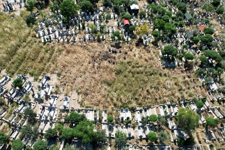 The unmarked section of the Siwan cemetery in Sulaimaniyah, the autonomous Kurdistan region's second city, where many of the headstones reserved for victims of femicide and so-called 'honour killings' are left blank