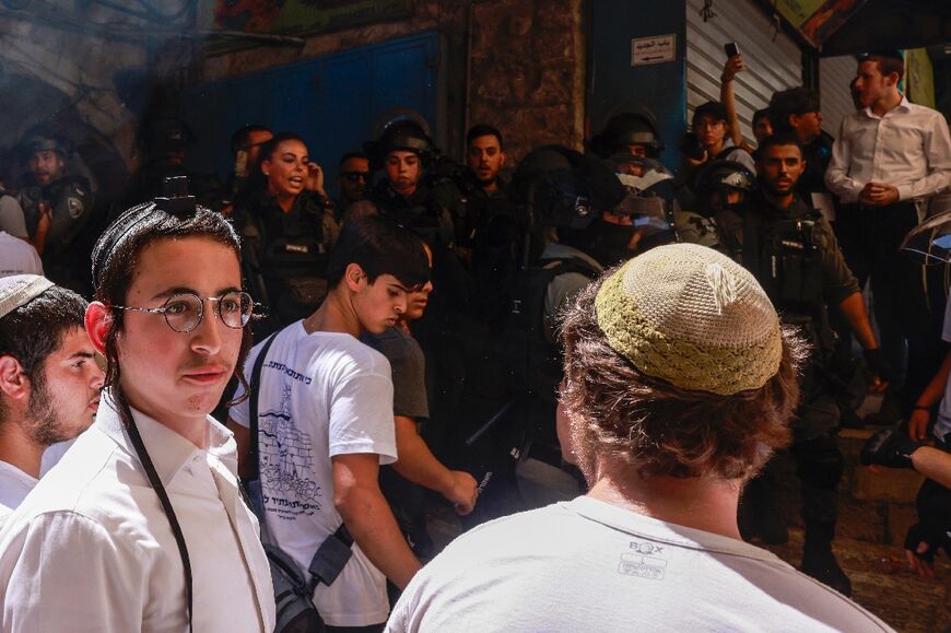 The so-called Jerusalem Day flag march commemorates the Israeli army's capture in the 1967 Arab-Israeli war of the city's eastern sector 