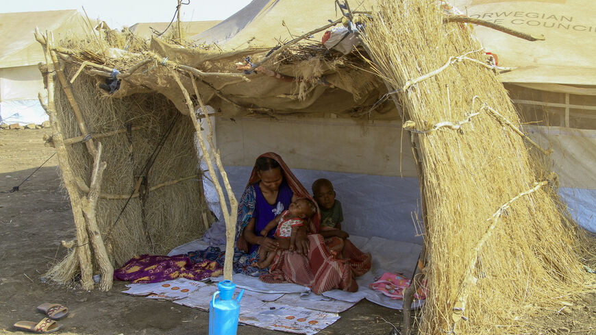 displaced Sudanese family