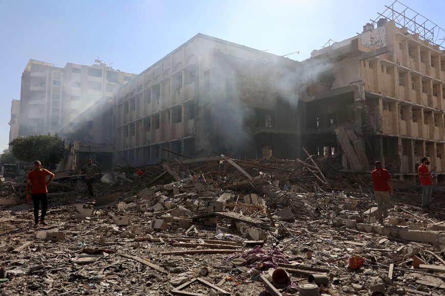 Gaza City's Holy Family school, which sheltered displaced Palestinians, was hit after Israel said militants had used it