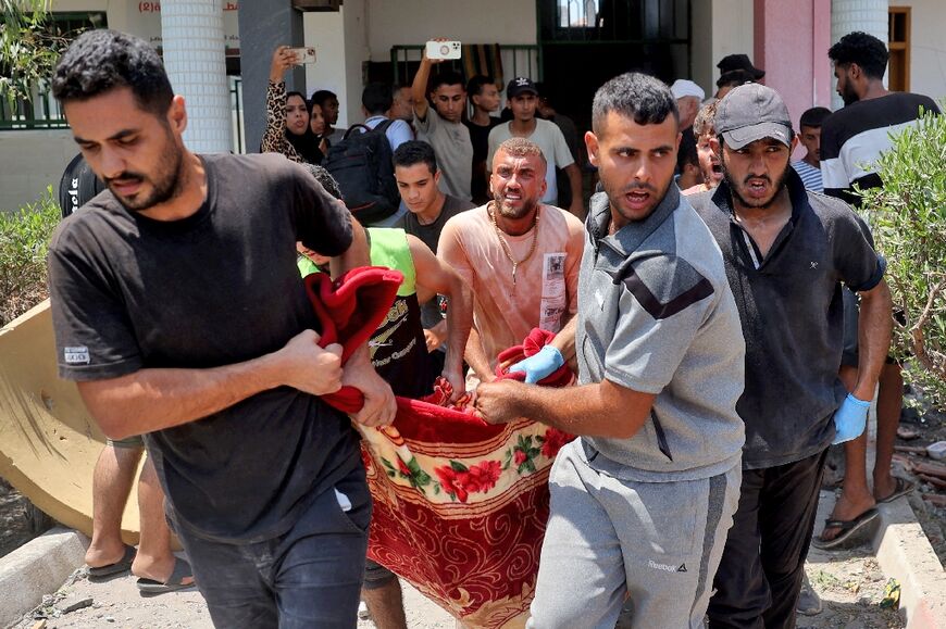 Many Gazans displaced by the war have sought refuge in school buildings