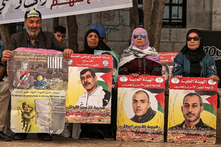 Palestinians in the West Bank protest in support of detainees in Israeli prisons amid the Gaza war 