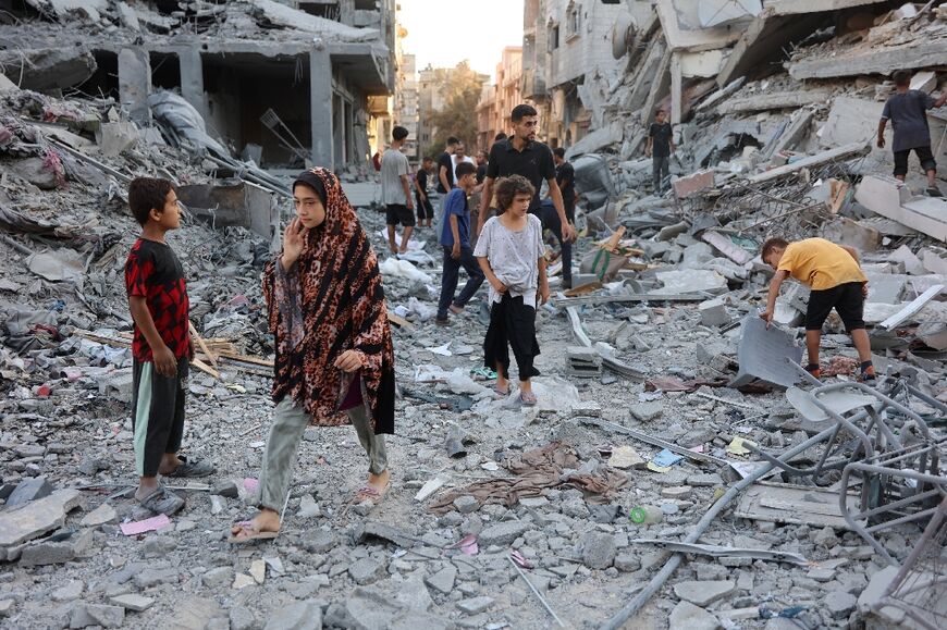 Damage in Gaza City's Sheikh Radwan neighbourhood following Israeli bombardment