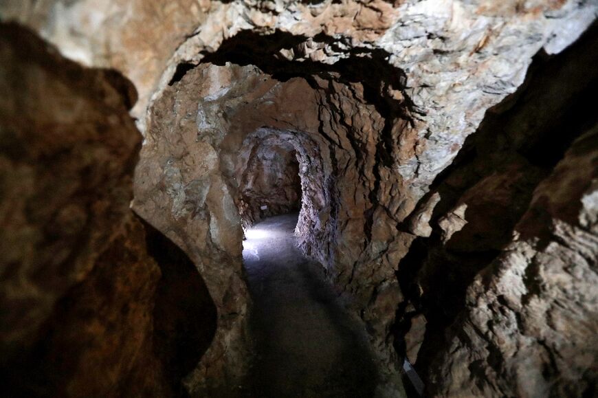 A tunnel dug by Lebanese militant group Hezbollah to combat Israeli forces at what is now a memorial and museum in Mlita