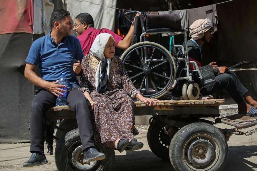 Displaced Palestinians who had sought shelter near the hospital were also fleeing on Monday ahead of Israeli action