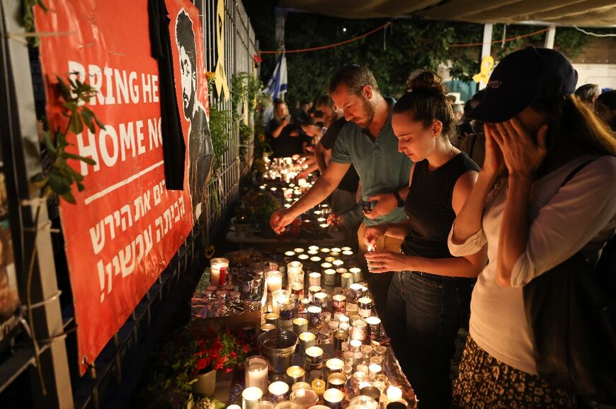 Hundreds gathered in Jerusalem for the US-Israeli Hersh Goldberg-Polin, who was among the six hostages killed in Gaza