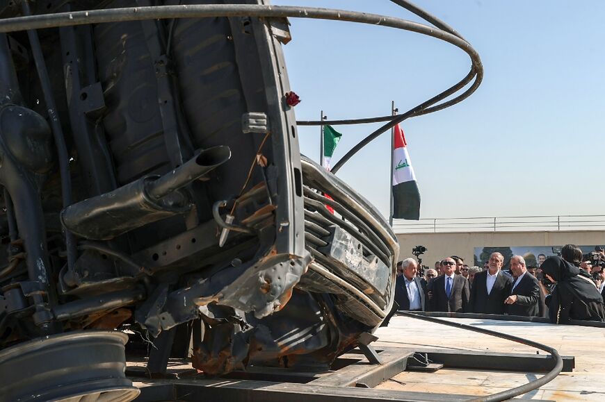 Pezeshkian visited a memorial in Baghdad where a US strike in 2020 killed Iranian commander Qasem Soleimani and Iraqi commander Abu Mahdi al-Muhandis