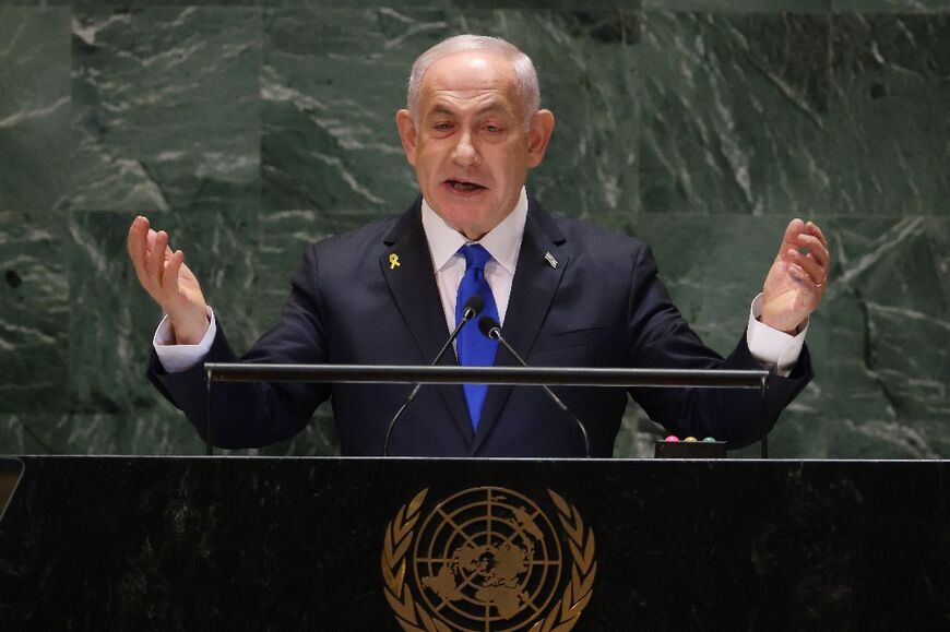 Israeli Prime Minister Benjamin Netanyahu faced a largely hostile audience at the UN General Assembly Friday but the killing of one of Israel's top foes in an air strike just hours later shored up his domestic standing