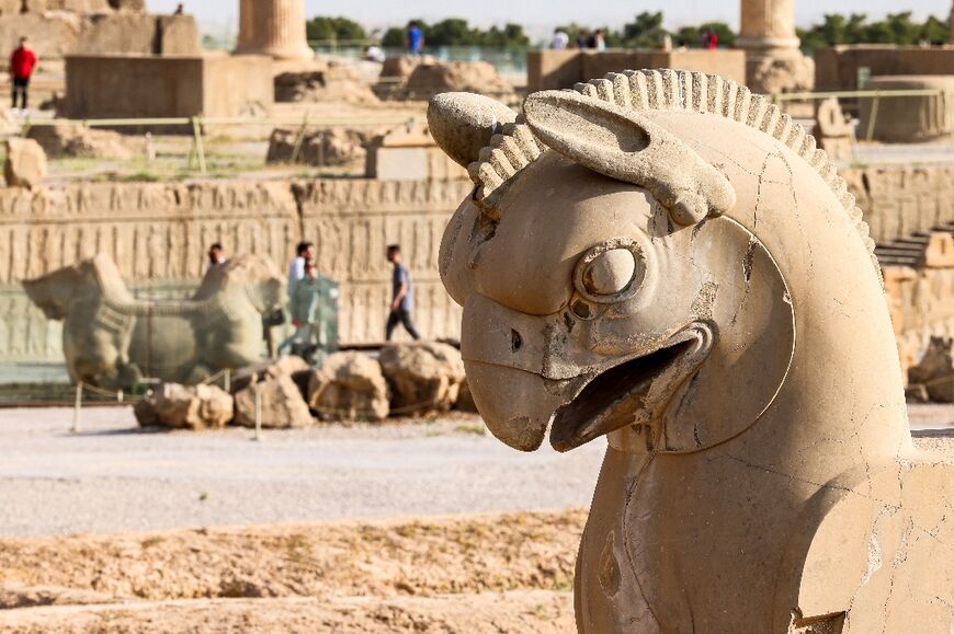 Persepolis features colossal sculptures and intricate stone reliefs of ancient Persian kings, nobles and deities