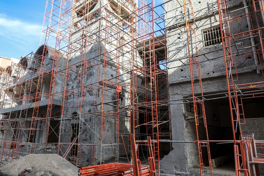 Ongoing construction work in Derna