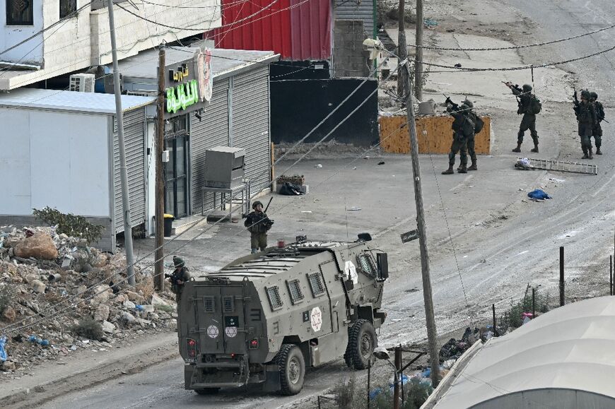 Israeli soldiers raid Faraa camp for Palestinian refugees in the occupied West Bank on August 28, 2024