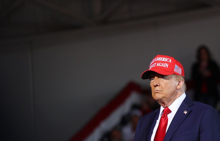 Republican presidential nominee Donald Trump holds an election rally