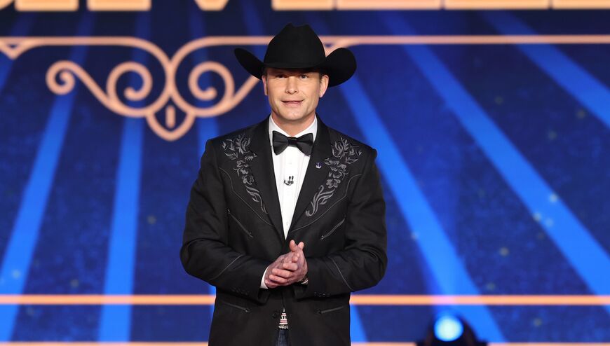 Host Pete Hegseth speaks onstage during the 2023 FOX Nation Patriot Awards at The Grand Ole Opry on November 16, 2023, in Nashville, Tennessee. 