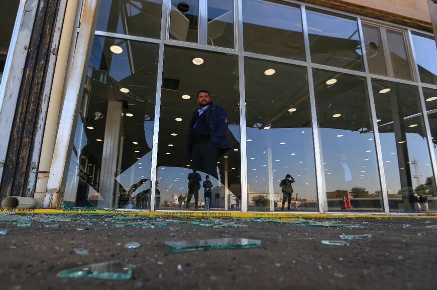 Damage after Israeli air strikes at Sanaa International Airport, where the head of the World Health Organization said he was waiting for a flight out when the bombardment hit