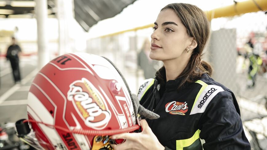 Toni Breidinger attends Raising Cane's International Women's Month Event at Phoenix Kart Racing Association Track on March 7, 2024, in Phoenix, Arizona.