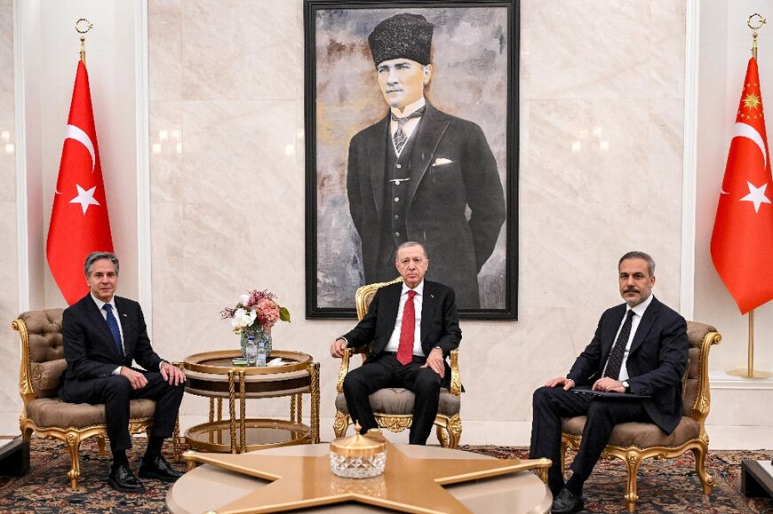 US Secretary of State Antony Blinken met Turkey's President Recep Tayyip Erdogan and Foreign Minister Hakan Fidan