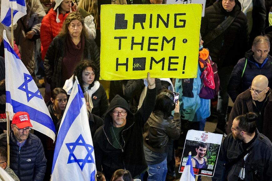 Supporters of the hostages have held regular mass protests in Israel throughout the Gaza war.