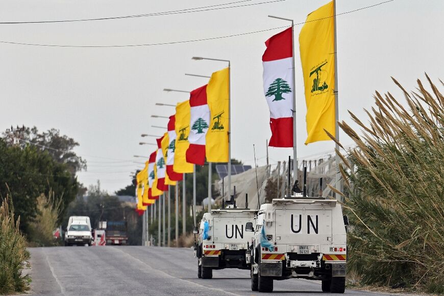 Hezbollah flags still line the road in Naqura, though there were no fighters to be seen on a recent visit