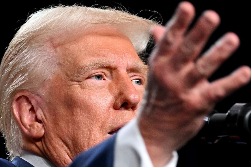 President Donald Trump delivers remarks at the House Republican Members Conference Dinner