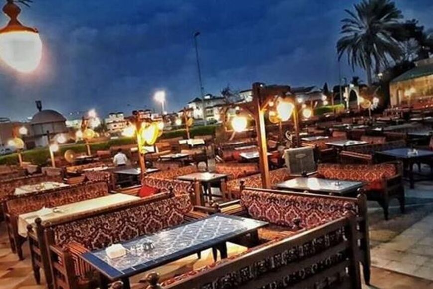 A view of outdoor seating at Al Nakheel restaurant in Jeddah. (Courtesy of Al Nakheel)