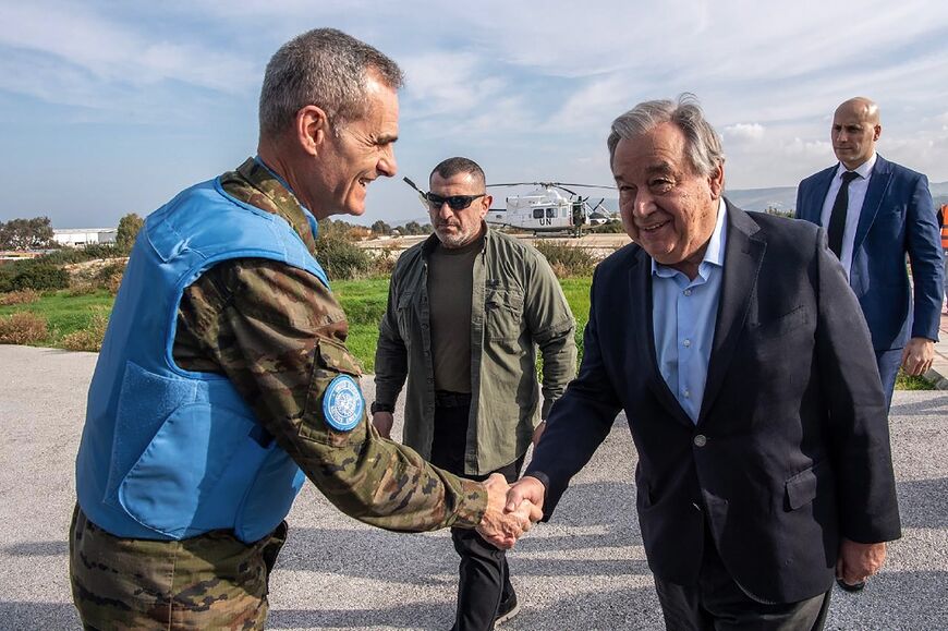 UN Secretary-General Antonio Guterres visited UN peacekeepers in south Lebanon