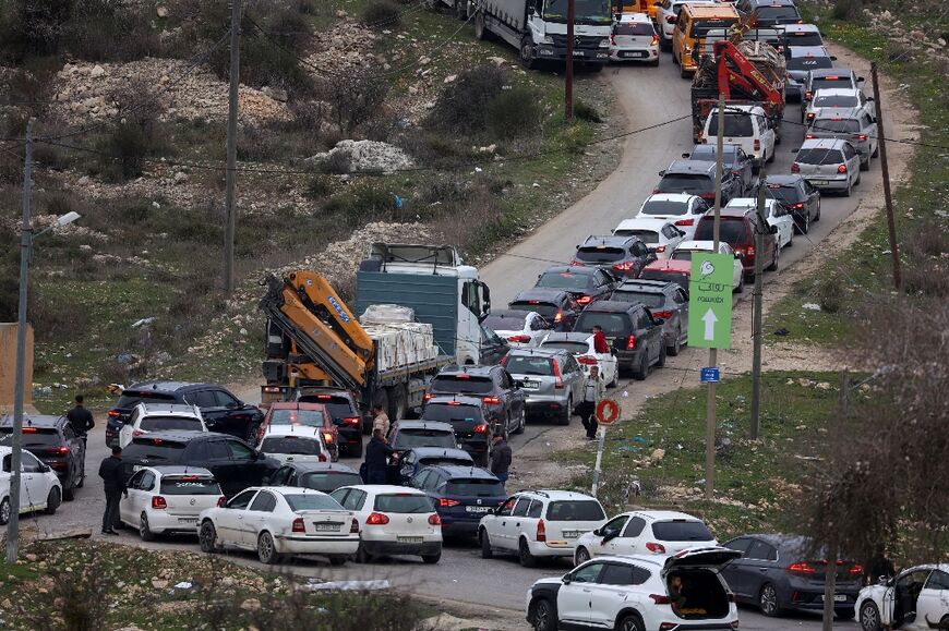 As drivers search for ways around new checkpoints in the West Bank, alternative roads quickly become saturated