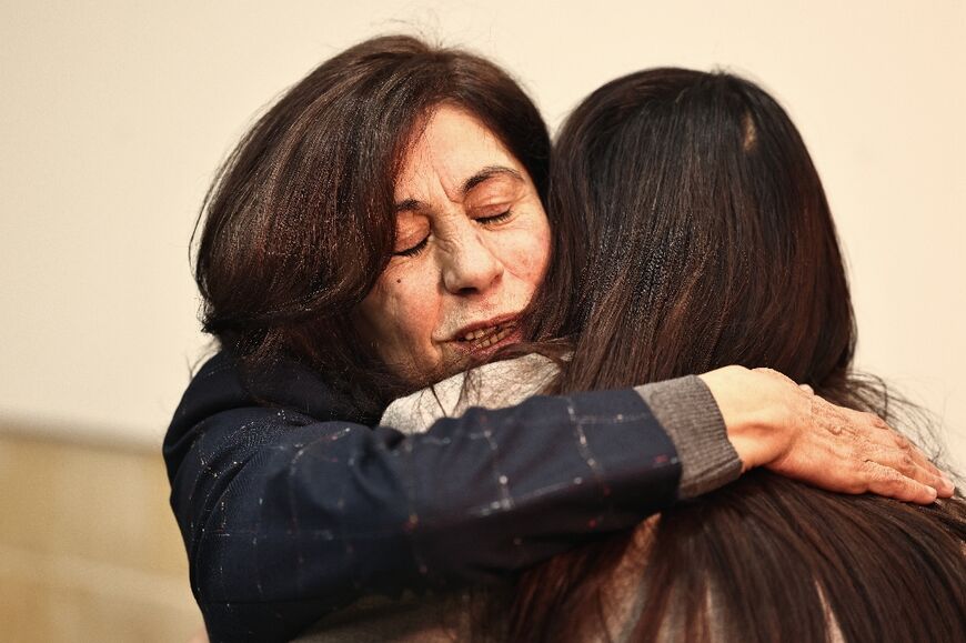 Jarrar receives well-wishers at a church in Ramallah a few days after her release, her hair dyed and the colour back in her cheeks.