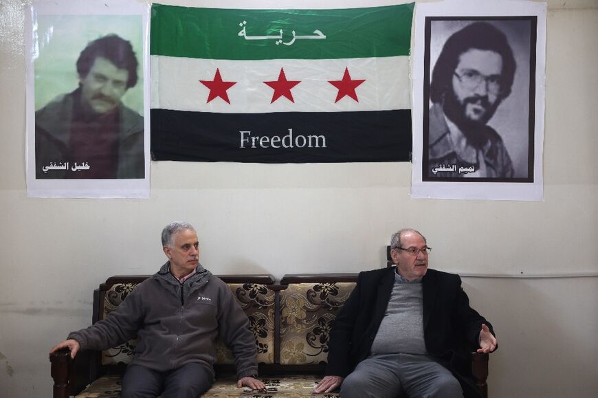 Ghassan al-Shokaki (right) was jailed in 1978 for nearly two years, and is visiting Hama for the first time in 46 years after living abroad