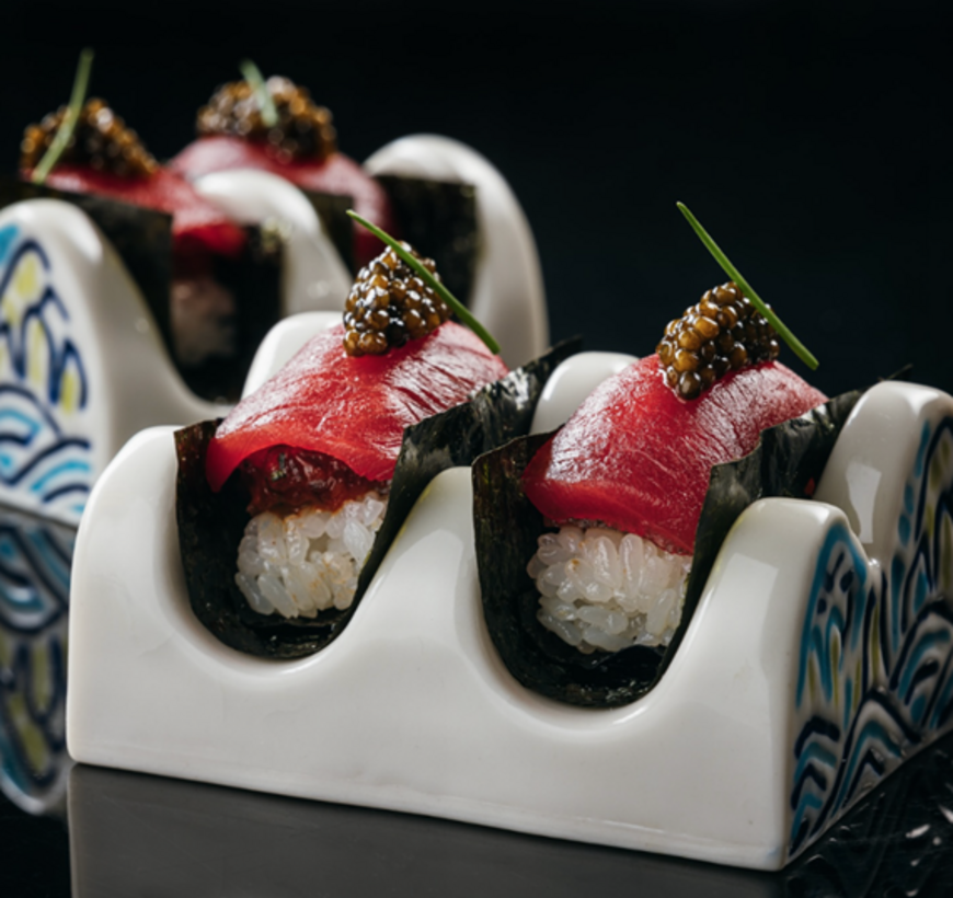 The classic Korean kimbap roll with a contemporary twist at Hanu, Dubai. (Courtesy of Hanu)