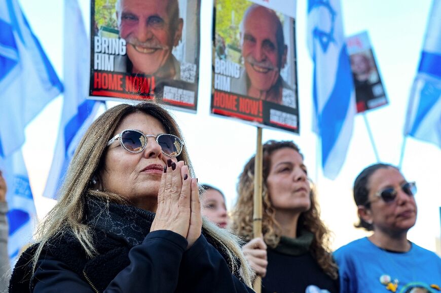 People gathered at Tel Aviv's 'Hostages Square' to watch a live feed of the hostage release