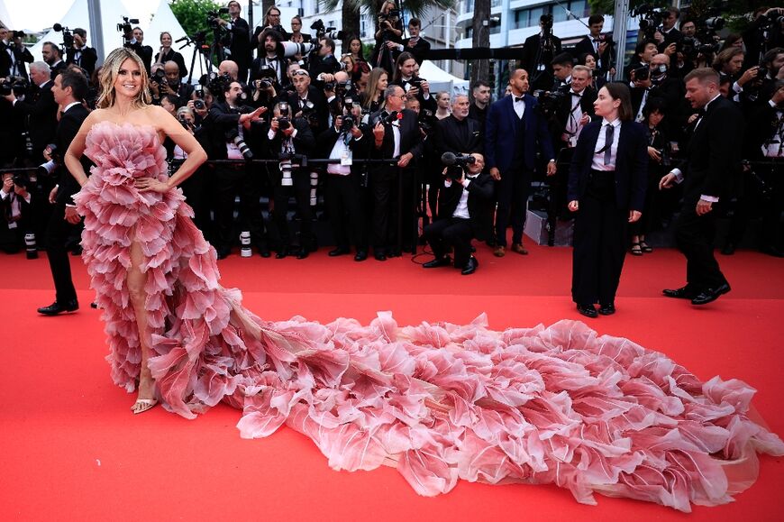 Rule breaker? German model Heidi Klum on the Cannes red carpet