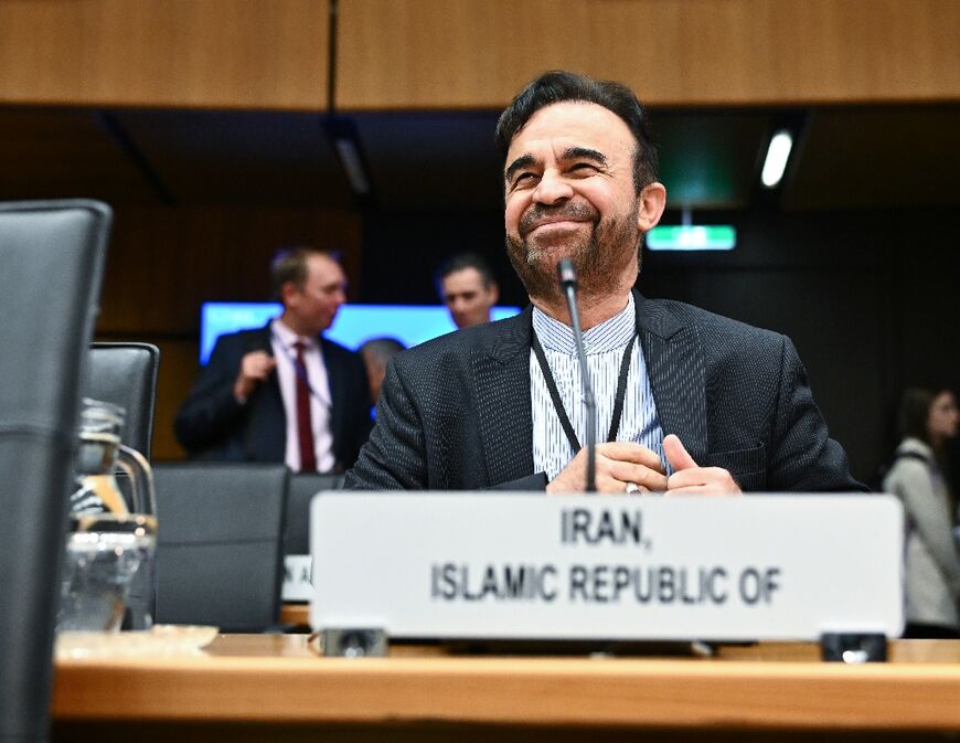 Iran's ambassador to the International Atomic Energy Agency, Reza Najafi, attends the IAEA's Board of Governors meeting in Vienna, Austria