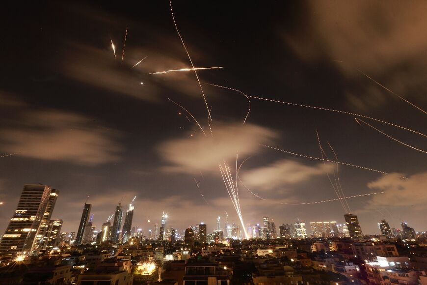 Israeli air defences intercept Iranian missiles over Tel Aviv 