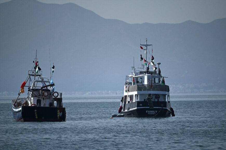 Organisers of the main flotilla say it has been targeted in what they suspect were two drone attacks off Tunisia