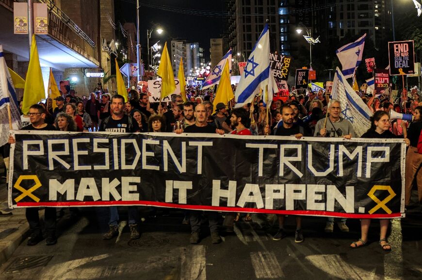 Demonstrators in Jerusalem call for an end to war in Gaza and the return of the hostages as Israel, Hamas and the US prepare for talks in Cairo

