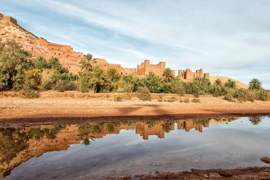 Ksar of Ait-Ben-Haddou, fortified town of clay on the Ouarzazate river, Morocco