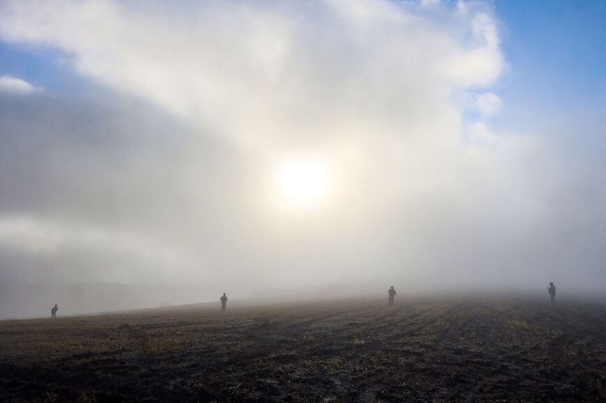 Turkish soldiers secured the site