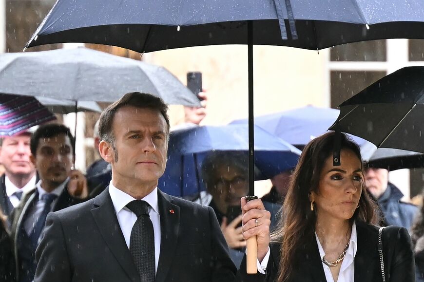 President Emmanuel Macron and Ilan Halimi's sister Anne-Laure Abitbol