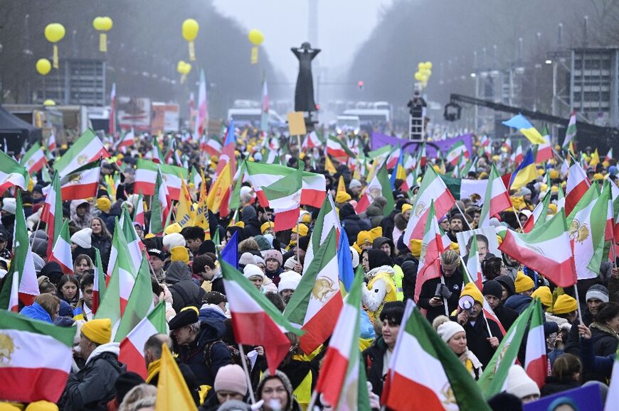 Berlin police said 10,000 people participated in the MEK rally, and 1,600 in a rival demonstration by supporters of Reza Pahlavi, son of Iran's last shah 