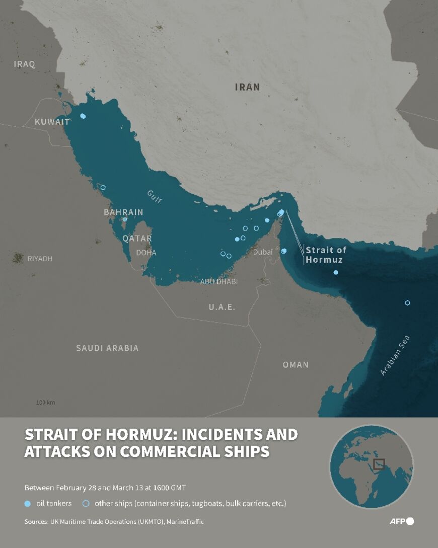 Strait of Hormuz: incidents and attacks on commercial ships