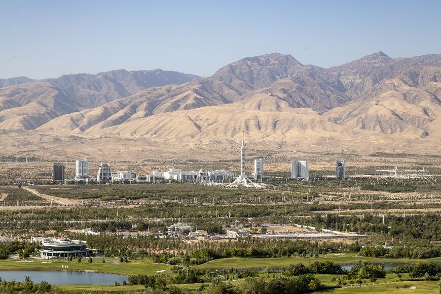 The Kopet Dag mountain range separates Ashgabat from Iran