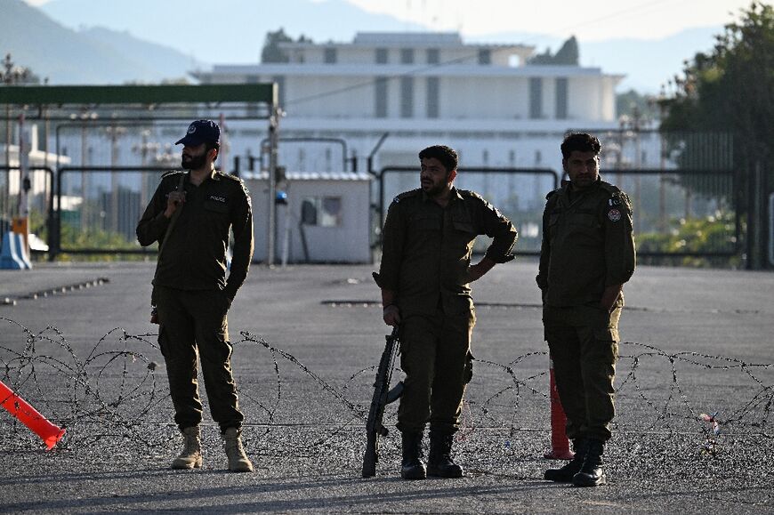 Security was high in Pakistan's capital which is set to host Iran-US talks aimed at striking a permanent deal to end the war in coming days

