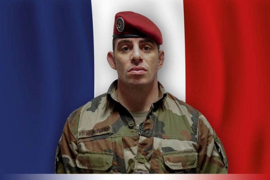 Handout photo from the French government of Sergeant Major Florian Montorio, killed in an ambush blamed on Hezbollah