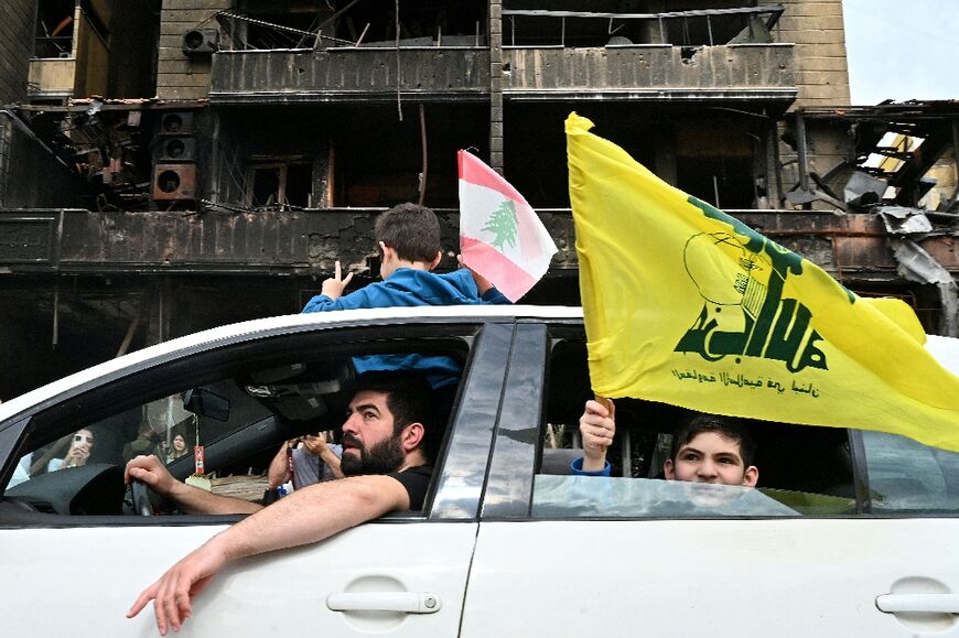 Many Lebanese civilians and Hezbollah supporters celebrated the declaration of the 10-day ceasefire as victory